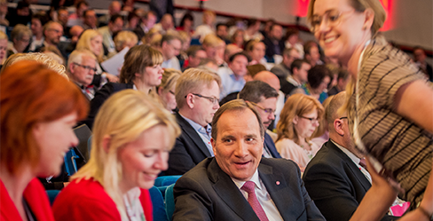 Stefan Löfven på S-kongressen i Västerås 2015.